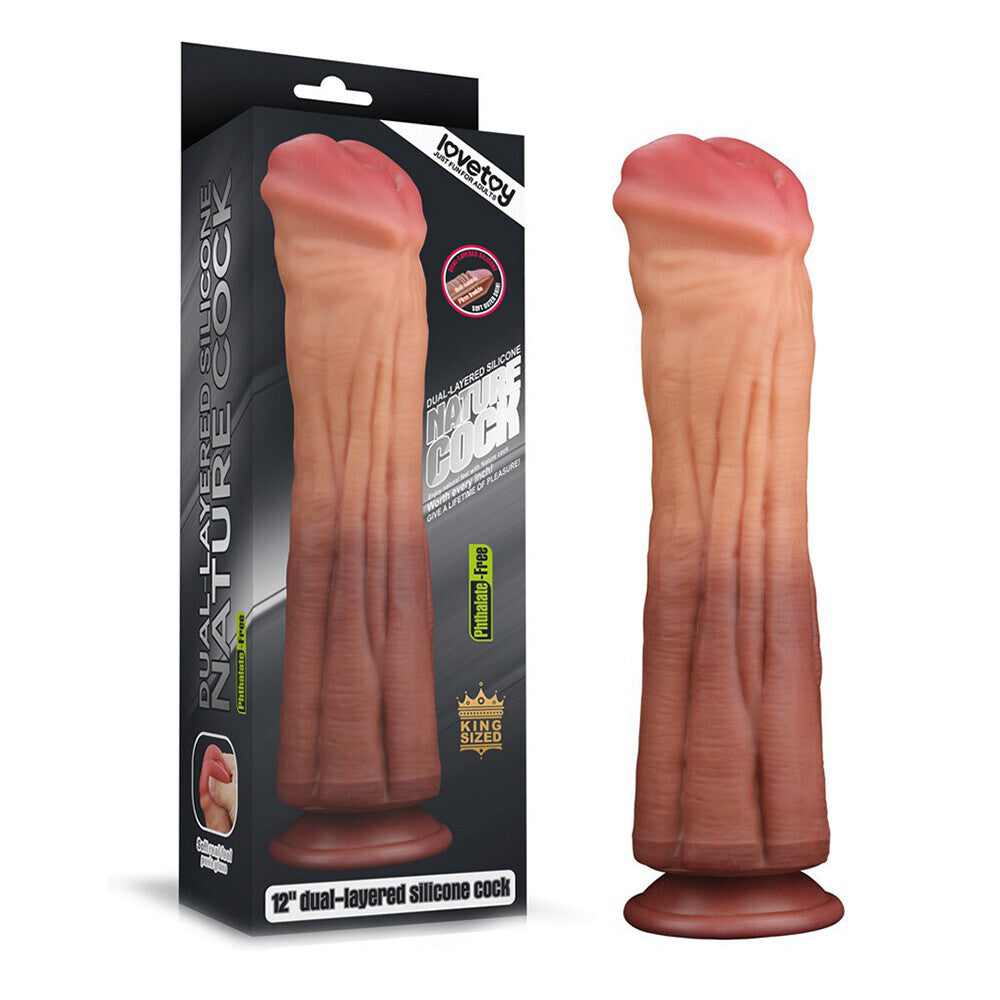 Lovetoy 12 Inch Dual Layered Silicone Horse Cock